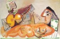 Sofá desnudo y hombre tocando la guitarra cubismo de 1970 Pablo Picasso